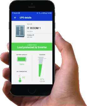 Screenshot smartphone SoLive UPS